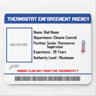 Op maat gemaakte thermostaatbureau Mousepad voor v Muismat