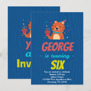 Op maat gemaakte Tijger Cupcake Cartoons Aankondig Kaart