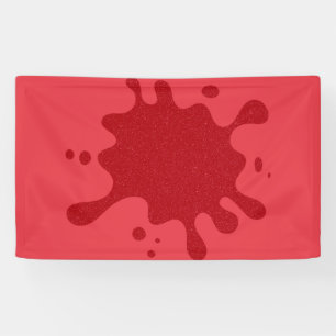 Op maat gemaakte tomaat rode druppelbanner (90 cm  spandoek
