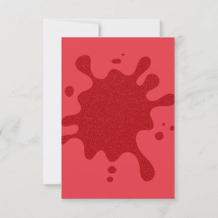 Op maat gemaakte Tomaat Rood Inkblot RSVP-kaart RSVP Kaartje