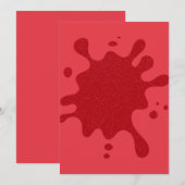 Op maat gemaakte Tomaat Rood Spat Flat Aankondigin Aankondiging (Voorkant / Achterkant)