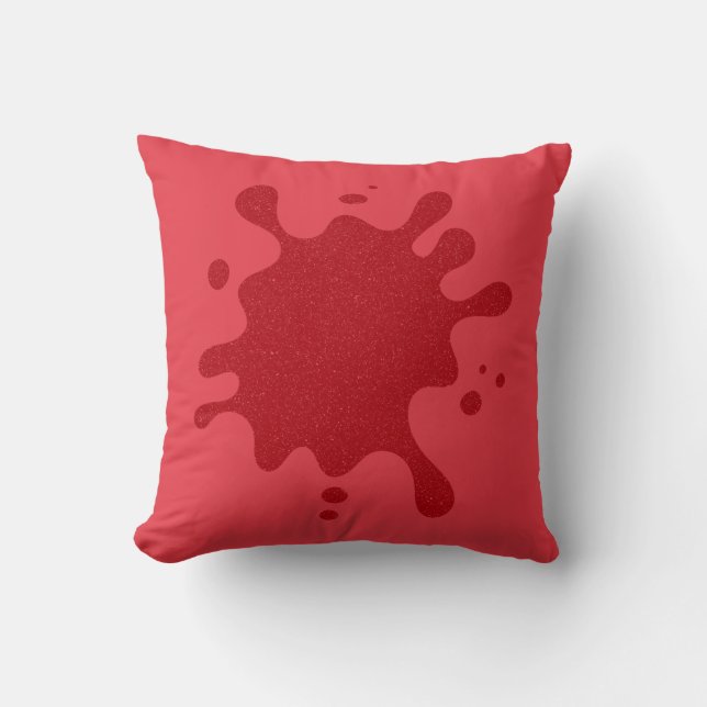 Op maat gemaakte Tomaat Rood Spat Kussen (Voorkant)