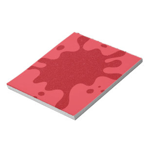 Op maat gemaakte Tomaat Rood Spat Notitieblok Ontw