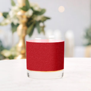 Op maat gemaakte Tomaat Rood Textuur Rocks Glas – 