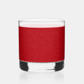 Op maat gemaakte Tomaat Rood Textuur Rocks Glas – (Achterkant)
