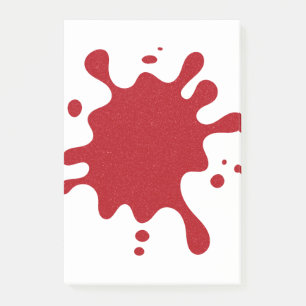 Op maat gemaakte Tomaat Rood Verf Splash Post-It N Post-it® Notes