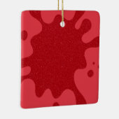 Op maat gemaakte tomaatrode spat ornament (Rechts)