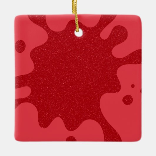 Op maat gemaakte tomaatrode spat ornament (Voorkant)