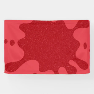 Op maat gemaakte tomaatrode Splat glinsterende sli Spandoek