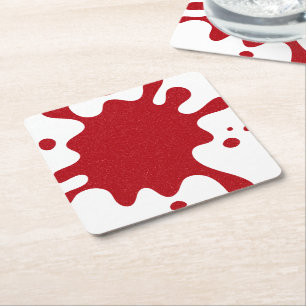 Op maat gemaakte Tomaten Rood Spat Paper Coaster o Kartonnen Onderzetters