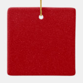 Op maat gemaakte tomatenrode spat ornament – Witte (Achterkant)