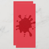 Op maat gemaakte tomatenrode Splat-menu kaart (Voorkant / Achterkant)