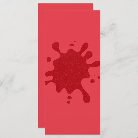 Op maat gemaakte tomatenrode Splat-menu kaart (Voorkant / Achterkant)