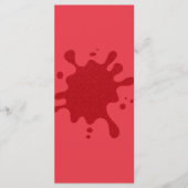 Op maat gemaakte tomatenrode Splat-menu kaart (Voorkant)