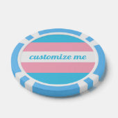 Op maat gemaakte transgender vlag poker chips (Enkel)