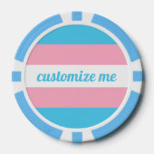 Op maat gemaakte transgender vlag poker chips (Voorkant)