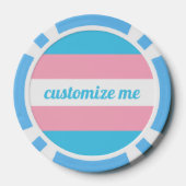 Op maat gemaakte transgender vlag poker chips (Achterkant)