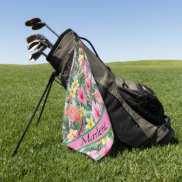 Op maat gemaakte Tropisch  Golfhanddoek