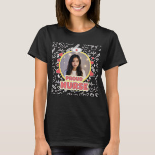 Op maat gemaakte trots verpleegster foto T-shirt v