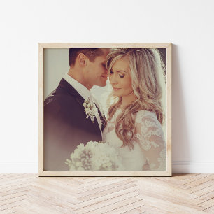 Op maat gemaakte trouwfoto gepersonaliseerde kunst perfect poster