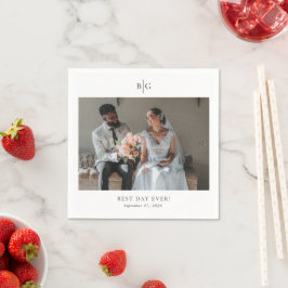 Op maat gemaakte trouwfoto met monogram - Beste da Servet