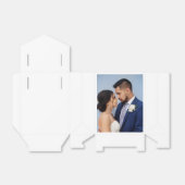Op maat gemaakte trouwfoto van stel bedankdoosjes (Uitgevouwen)