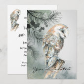 Op maat gemaakte trouwjubileum schuur uil kunst ui kaart (Voorkant / Achterkant)