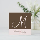 Op maat gemaakte trouwuitnodigingen Monogram Kaart (Staand voorkant)