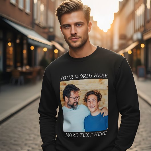 Op maat gemaakte trui met afbeelding en tekst, maa