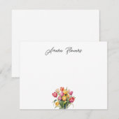 Op maat gemaakte tulp briefkaart (Voorkant / Achterkant)