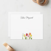 Op maat gemaakte tulp briefkaart (Voorkant / Achterkant in situ)