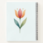 Op maat gemaakte tulp notitieboek (Achterkant)