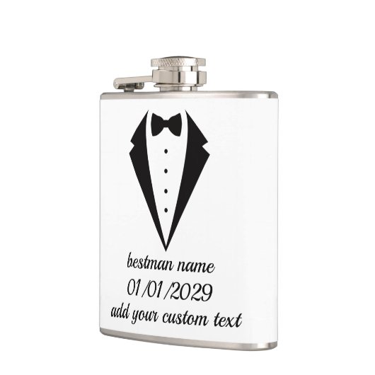 Op maat gemaakte Tuxedo Design Fles Huwelijks Cade Heupfles (Links)