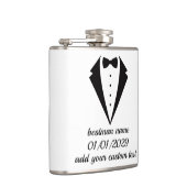 Op maat gemaakte Tuxedo Design Fles Huwelijks Cade Heupfles (Rechts)