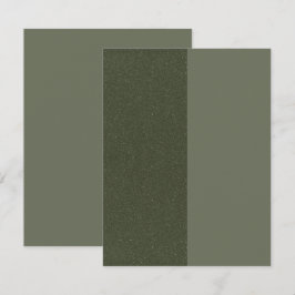 Op maat gemaakte tweetonig mosgroen vlak trouwkaar save the date