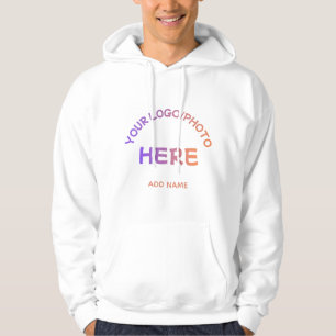 Op maat gemaakte tweezijdige bedrijfslogo naam hoo hoodie