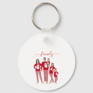Op maat gemaakte tweezijdige kerstkaart voor famil sleutelhanger