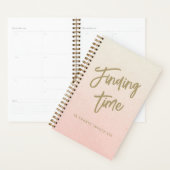 Op maat gemaakte typografie met roze en goud in ve planner (Display)