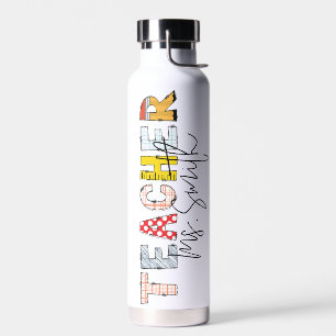 Op maat gemaakte typografie voor de naam van de le waterfles