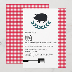 Op maat gemaakte uitnodiging voor BBQ-feest