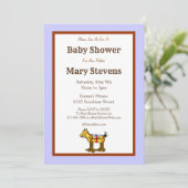 Op maat gemaakte uitnodigingen voor western babyfe (Staand voorkant)