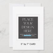 Op maat gemaakte uitnodigingskaart 13 bij 18 centi kaart (Achterkant)