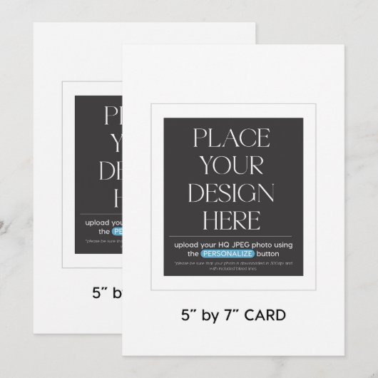 Op maat gemaakte uitnodigingskaart 13 bij 18 centi kaart (Voorkant / Achterkant)