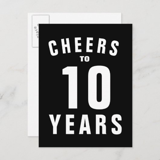 Op maat gemaakte uitnodigingskaarten voor het 10-j uitnodiging briefkaart (Voorkant / Achterkant)