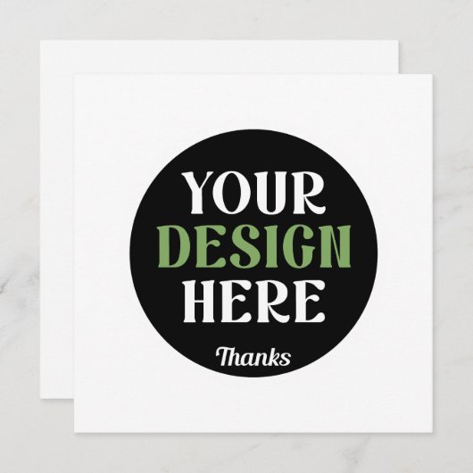 op maat gemaakte, unieke, strakke & minimalistisch aankondiging (Voorkant / Achterkant)