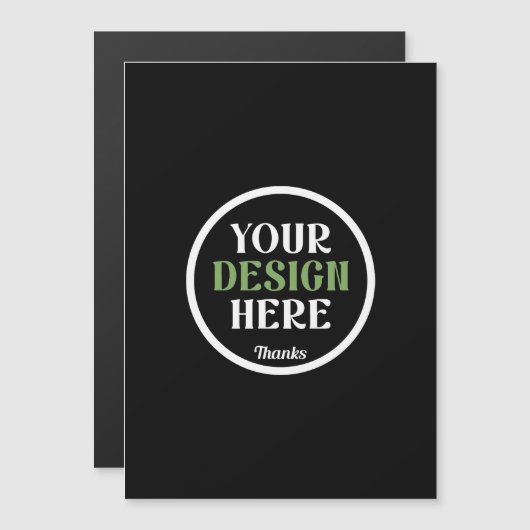 op maat gemaakte, unieke, strakke & minimalistisch magnetische uitnodiging (Voorkant / Achterkant)