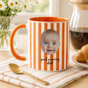 Op maat gemaakte Vader Vaderdag Baby Foto Gezicht Mok
