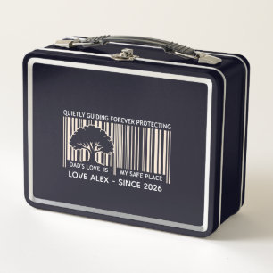 Op maat gemaakte Vaderdag Barcode Metalen Lunchbox