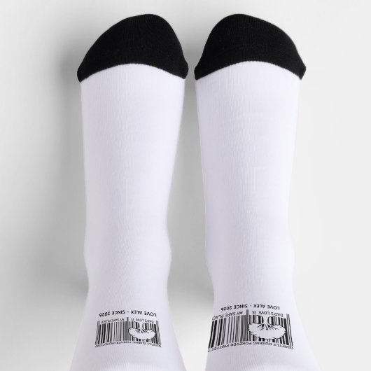 Op maat gemaakte Vaderdag Barcode Soks Sokken (Top)