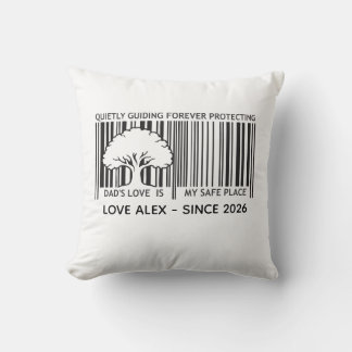 Op maat gemaakte Vaderdag Barcode Worp Kussen Kussen